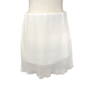 Princess Polly Swingy Tiny Pleated White Mini Skirt Size 8